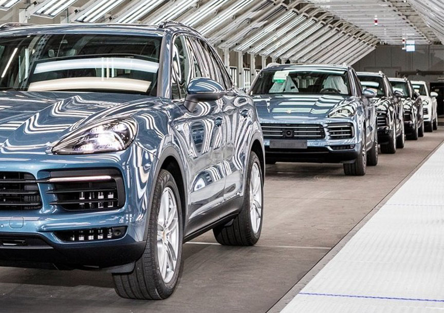 2018 model year Porsche Cayenne produced at Volkswagen plant in Bratislava