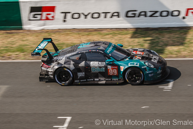 The #99 Dempsey-Proton Racing Porsche 911 RSR driven by Julien Andlauer, Vutthikorn Inthraphuvasak and Lucas Legeret The #99 Dempsey-Proton Racing Porsche 911 RSR was driven by Julien Andlauer, Vutthikorn Inthraphuvasak and Lucas Legeret