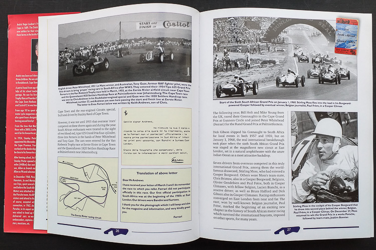 Kyalami – A Reflection on the History of the Original Circuit 1961-1987, published by Aquarius Publishing CC