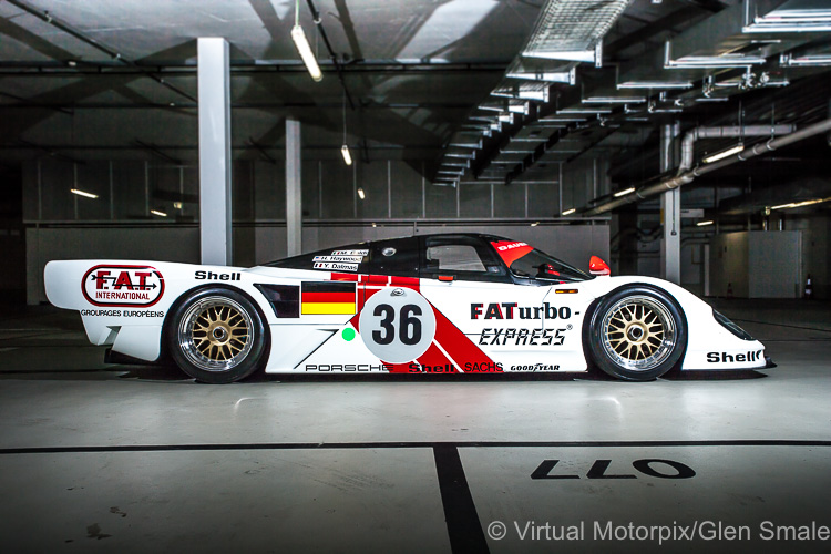 #36 Dauer Porsche LM GT photographed at the Porsche Museum