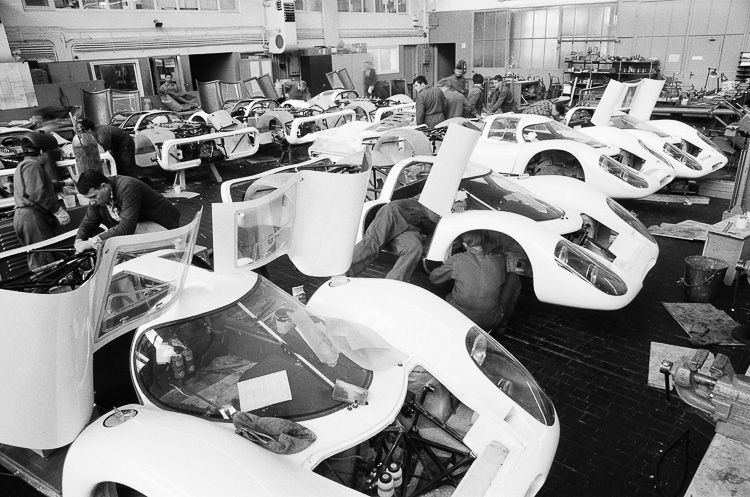 This is what a production line for manufacturing 25 prototype race cars looks like