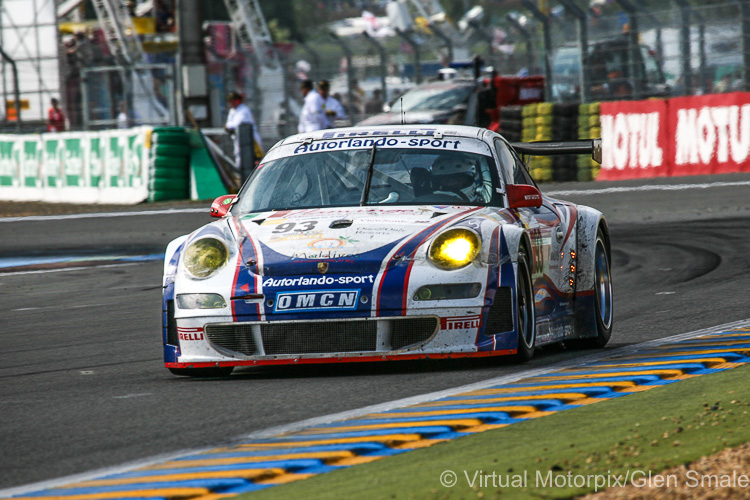 The #93 Autorlando Sport/Farnbacher Racing Porsche 997 GT3 RSR was driven by Pierre Ehret, Lars-Erik Nielsen and Allan Simonsen