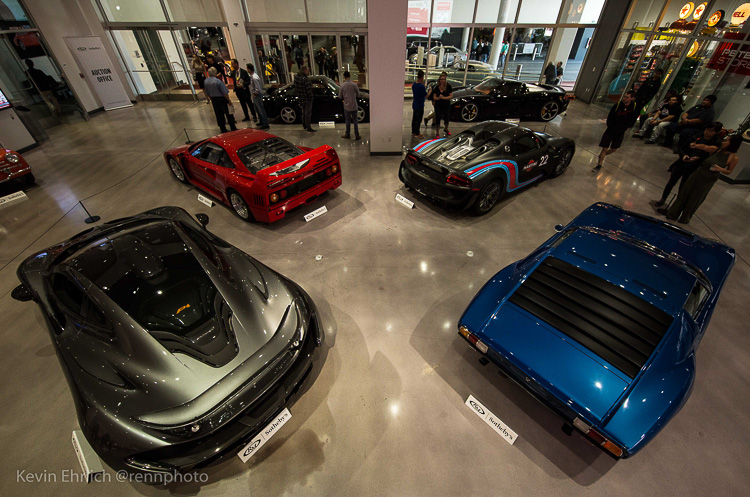 Some of the cars on display inside the Museum