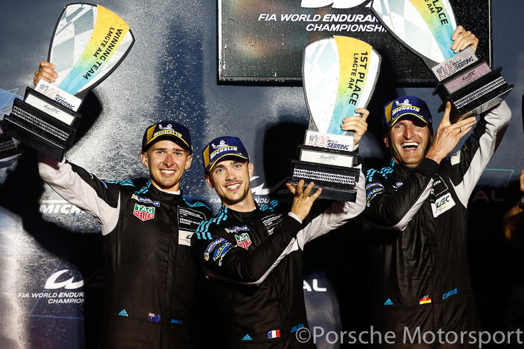 #77 Dempsey Proton Racing Porsche 911 RSR – (from L-R): Matt Campbell, Julien Andlauer and Christian Ried