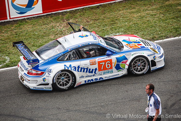 Patrick Pilet, Patrick Long and Raymond Narac drove the IMSA Performance Matmut #76 Porsche 997 GT3 RSR