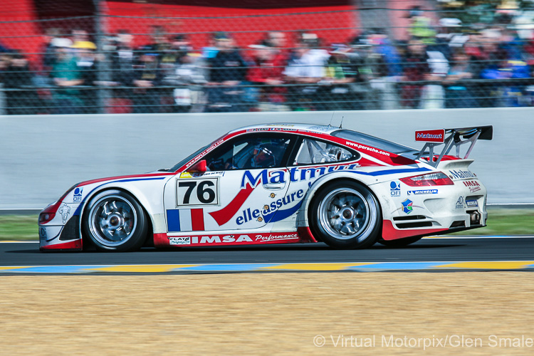 The #76 IMSA Performance Matmut Porsche 911 GT3 RSR driven by Patrick Long, Raymond Narac and Richard Lietz