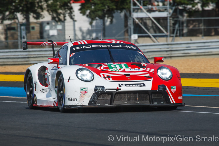 The #91 works Porsche 911 RSR was driven by Gianmaria Bruni in Friday's Hyperpole shoot out The #91 works Porsche 911 RSR was driven by Gianmaria Bruni in Friday's Hyperpole shoot out