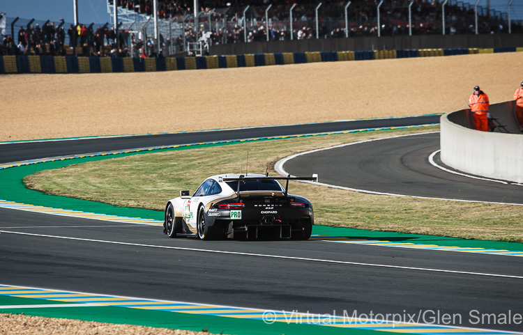 The #92 factory Porsche 911 RSR was driven by Michael Christensen, Kévin Estre and Laurens Vanthoor