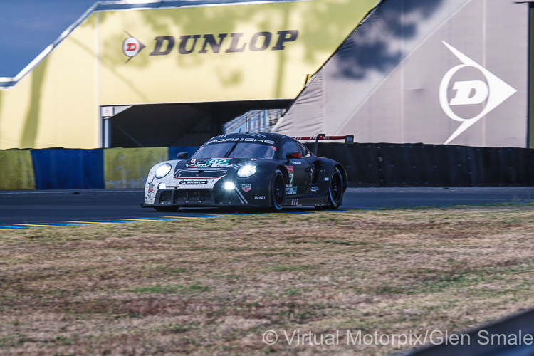 The #92 works Porsche 911 RSR was driven by Michael Christensen, Kevin Estre and Laurens Vanthoor The #92 works Porsche 911 RSR was driven by Michael Christensen, Kevin Estre and Laurens Vanthoor