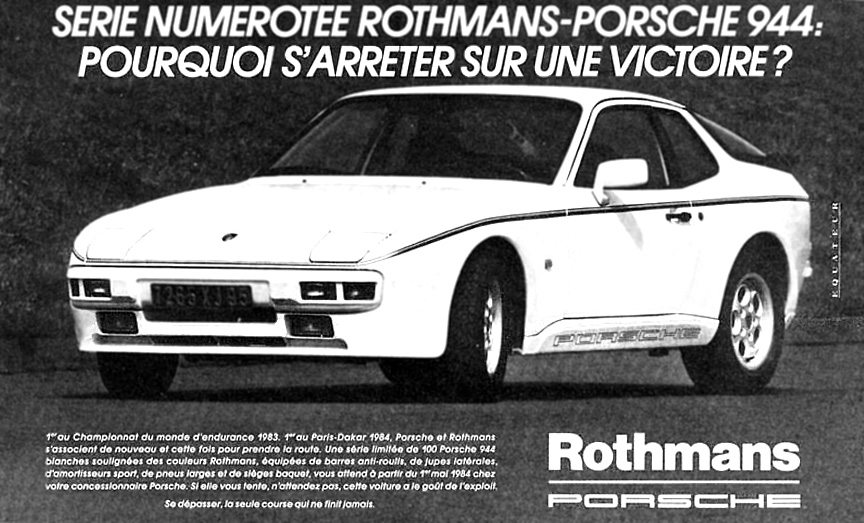 Rothmans sponsored Porsches