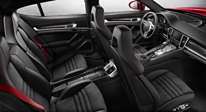 Porsche Panamera 970.2 GTS black alcantara interior