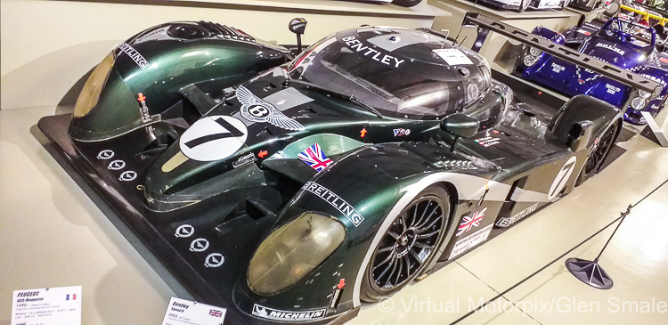 The LMGTP #7 Bentley Speed 8 driven to victory by Rinaldo Capello, Tom Kristensen and Guy Smith in the 2003 Le Mans 24 Hours