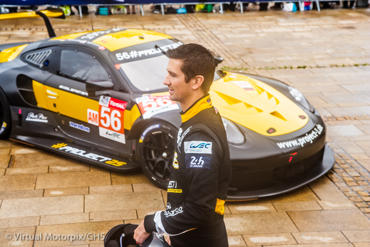 #56, Team Project 1, Porsche 911 RSR, LMGTE Am, Patrick Lindsey on 11/06/2018 at the 24H of Le Mans, 2018