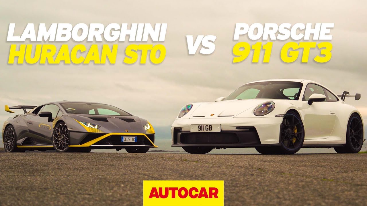 New Lamborghini Huracan STO v Porsche 911 GT3 | Track battle | Autocar