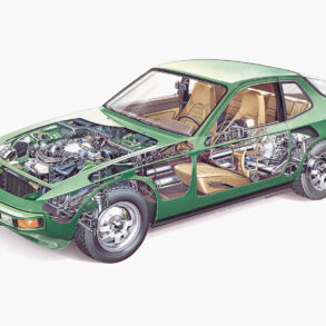 Porsche 924 Mechanical Cutout Drawings