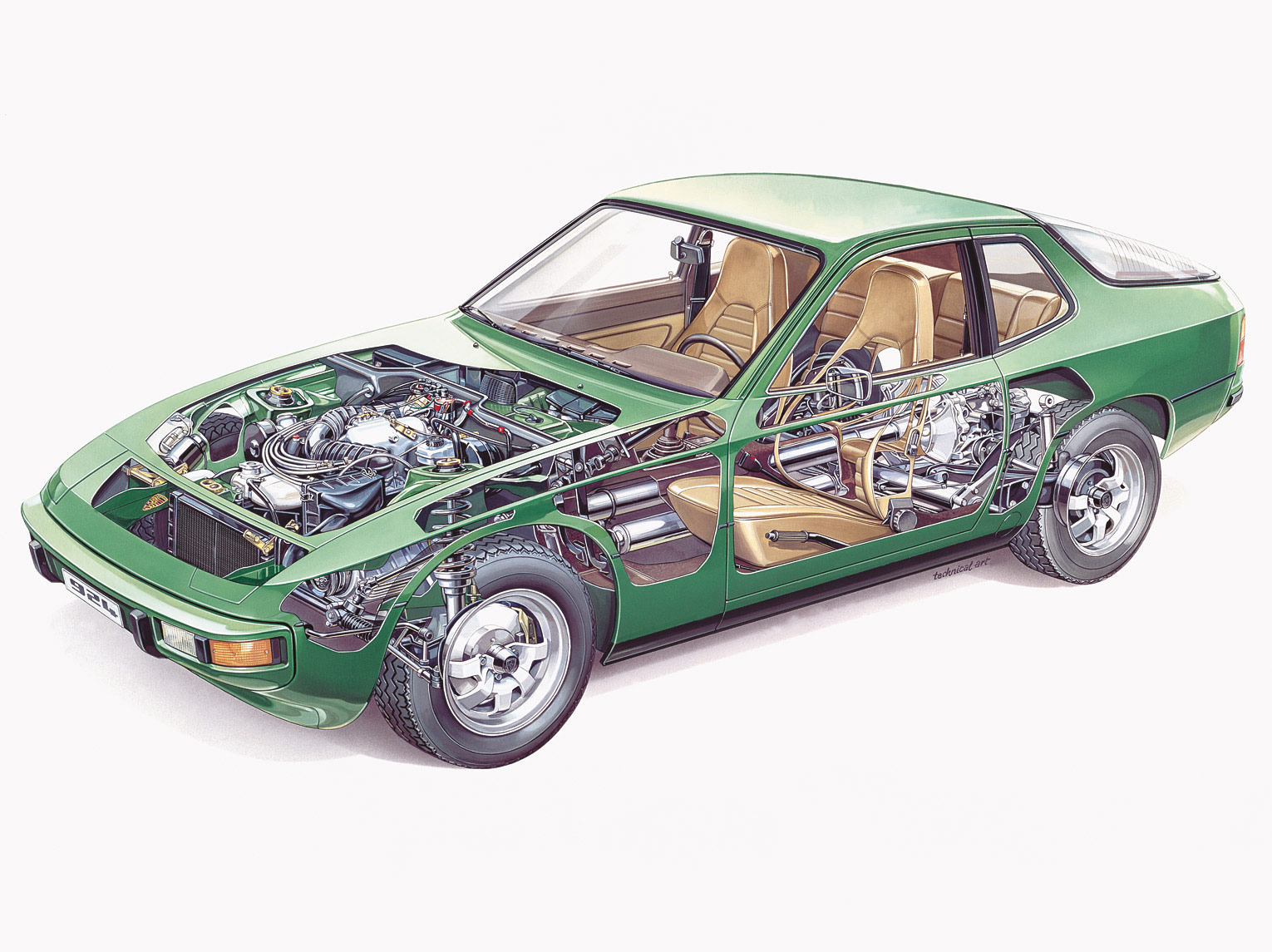 Porsche 924 Mechanical Cutout Drawings