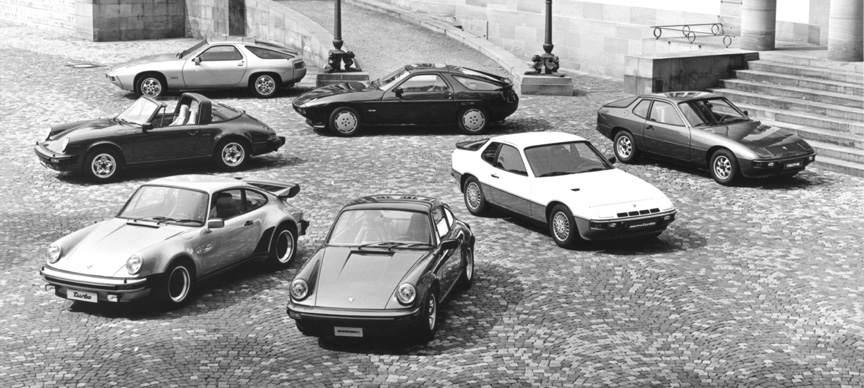 Family of street legal Porsche sports cars