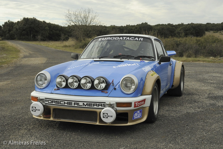 Porsche 911 SC – this car is fully restored now to its original blue Gitanes colours by the Alméras Freres garage. It won the Monte Carlo Rally in 1978 with Jean-Pierre Nicolas at the wheel
