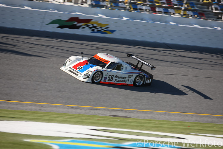 The winning #58 Brumos Racing Porsche Riley Mk. XI driven by David Donohue, Antonio Garcia, Darren Law, Buddy Rice