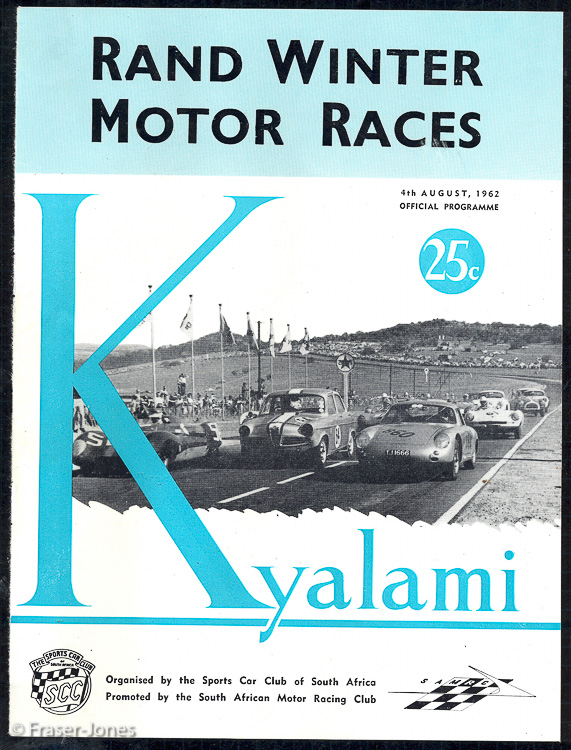 Rand Winter Races, Kyalami, Johannesburg, 4 August 1962 showing the Porsche Carrera GTL Abarth