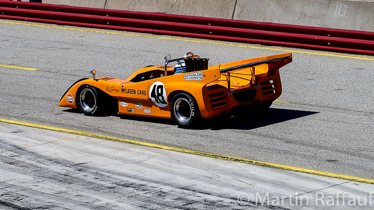 Mika Häkkinen drove an ex-Dan Gurney factory McLaren M8D Can-Am car