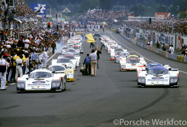 Porsches dominate the lead group