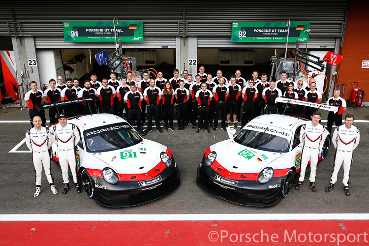 Porsche GT Works Team #91: Gianmaria Bruni, Richard Lietz; Porsche GT Works Team #92: Kévin Estre, Michael Christensen