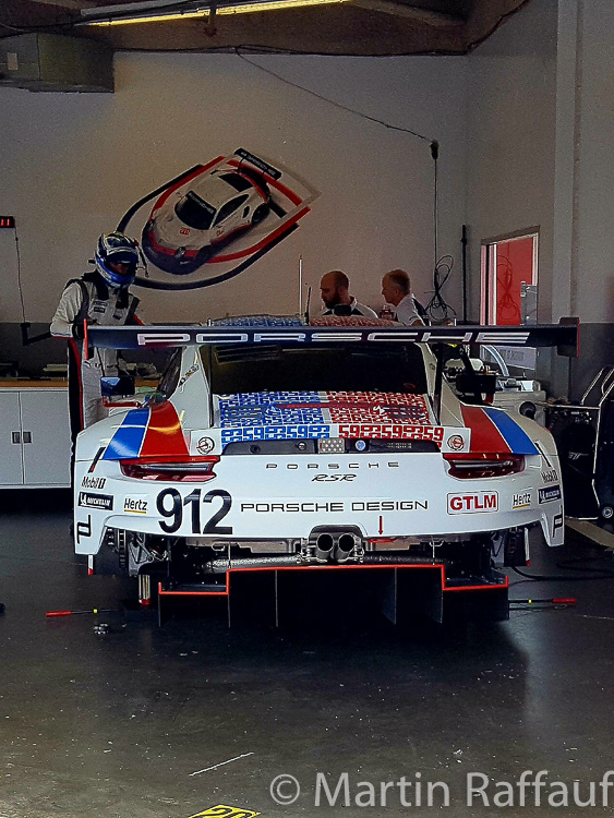 #912 Porsche with the retro BRUMOS Porsche livery