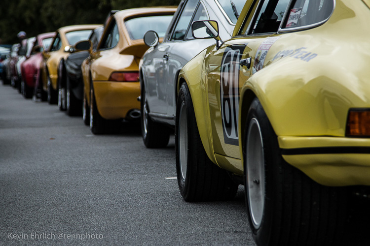 Porsche 911s line up before the sale