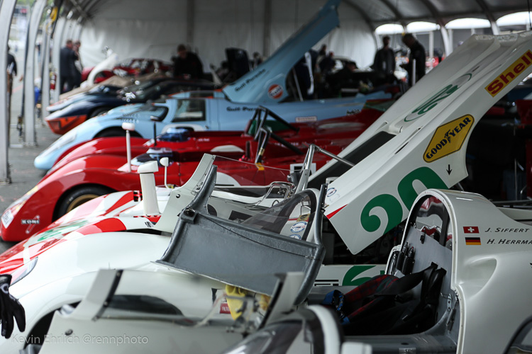Line-up of iconic Porsche racers