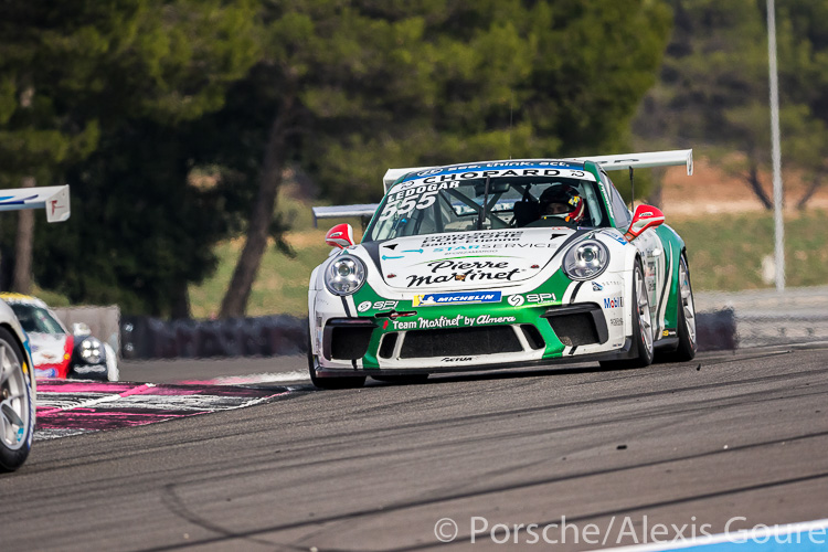 Come Ledogar in the #555 Martinet by Almeras Porsche 911 GT3 Cup car