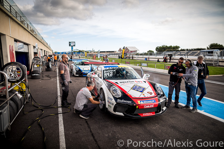  The #112 Tsunami RT Porsche 911 GT3 Cup car driven by Alessio Rovera