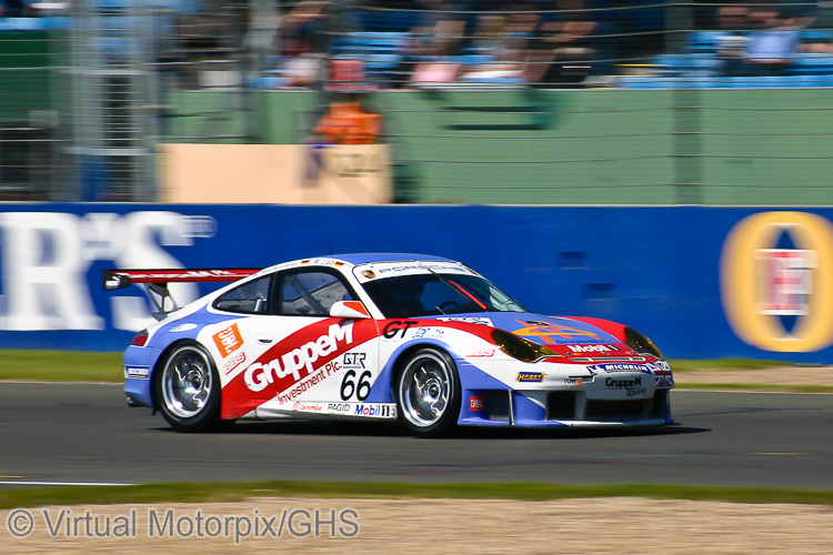 #66 GruppeM Racing Porsche 996 GT3 RSR was driven by Marc Lieb and Mike Rockenfeller