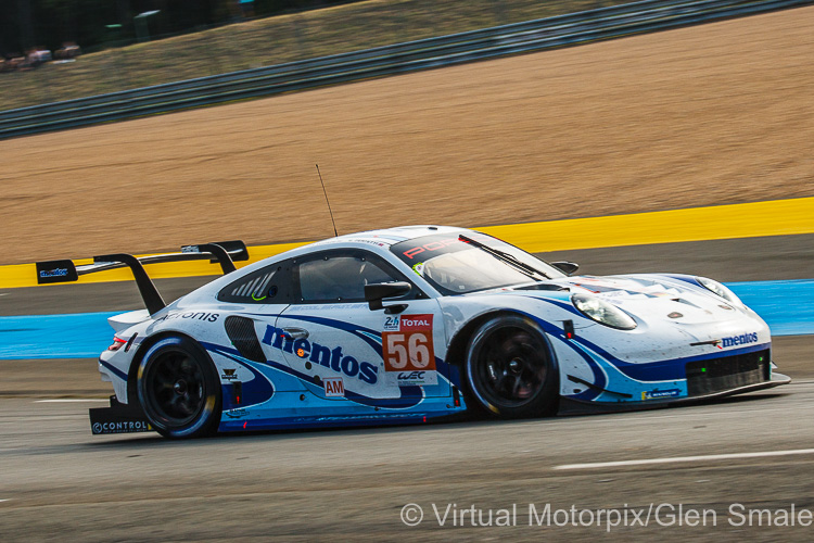 The #56 Team Project 1 Porsche 911 RSR GTE Am was driven by Matteo Cairoli, Egidio Perfetti and Larry ten Voorde The #56 Team Project 1 Porsche 911 RSR GTE Am was driven by Matteo Cairoli, Egidio Perfetti and Larry ten Voorde