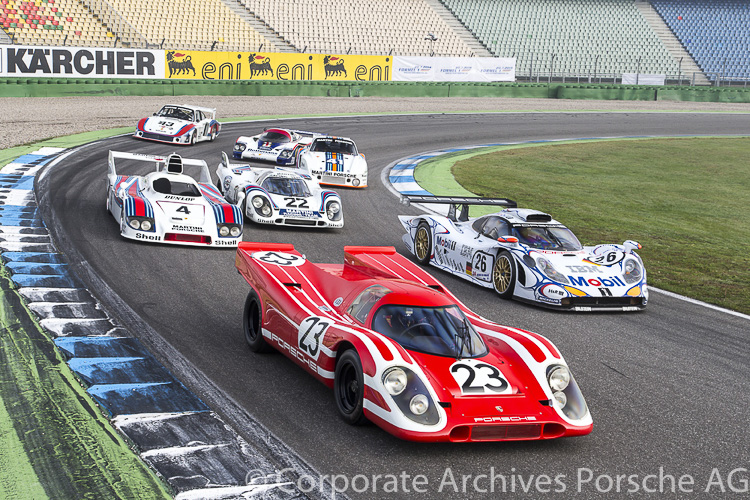 Le Mans winner cars - from the first winner 1970 (front) to the 16th Overall winner in 1998