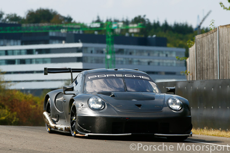 The new Porsche 911 RSR (2019) is tested out on Weissach’s test track The new Porsche 911 RSR (2019) is tested out on Weissach’s test track