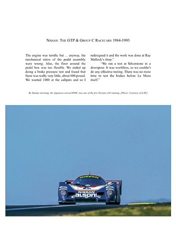 Nissan GTP & Group C Race Cars 1984-1993 by John Starkey