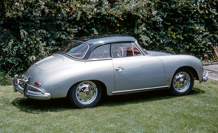A rear three-quarter view of the 356 A 1600 Super Cabriolet in 1961