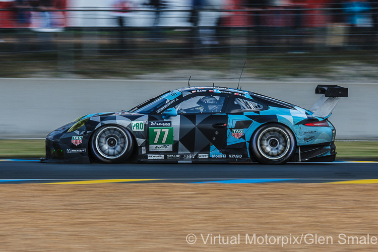 The #77 Dempsey-Proton Racing Porsche 911 RSR was driven by Richard Lietz, Philipp Eng and Michael Christensen The #77 Dempsey-Proton Racing Porsche 911 RSR was driven by Richard Lietz, Philipp Eng and Michael Christensen