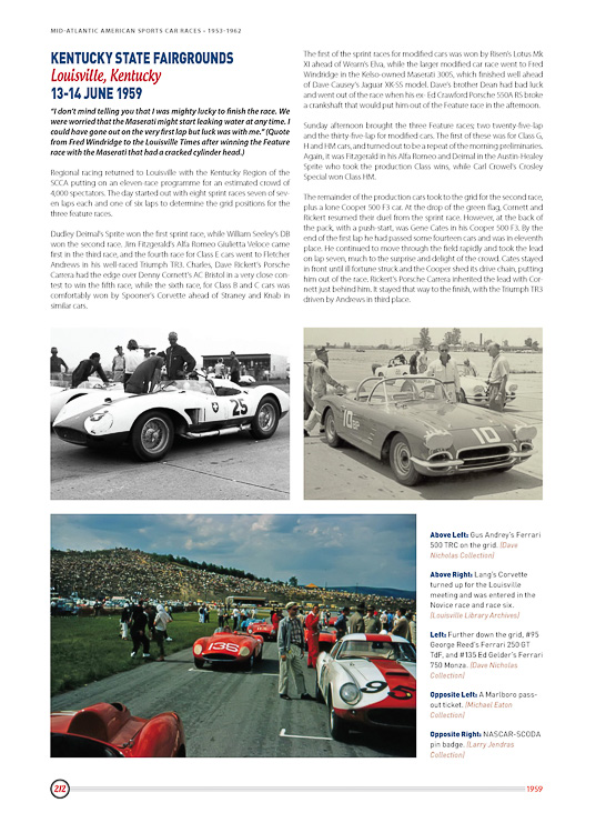 Mid-Atlantic American Sports Car Races 1953-1962: by Terry O’Neil © Dalton Watson Fine Books