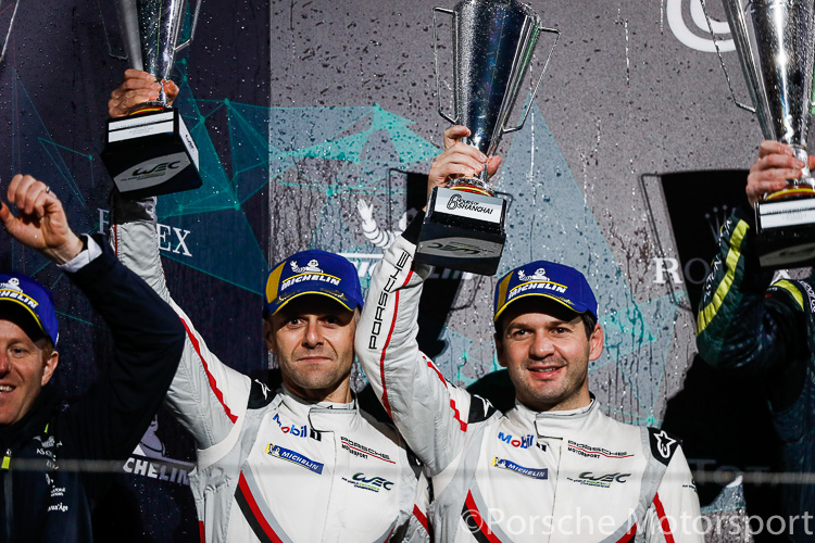 #91 Porsche 911 RSR drivers Gianmaria Bruni and Richard Lietz 