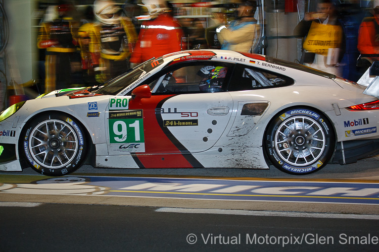 Jörg Bergmeister, Timo Bernhard and Patrick Pilet drove the #91 Porsche 911 RSR Jörg Bergmeister, Timo Bernhard and Patrick Pilet drove the #91 Porsche 911 RSR