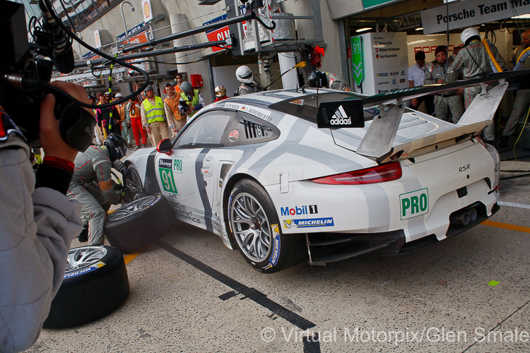 Richard Lietz, Michael Christensen and Jörg Bergmeister drove the #91 Team Manthey Porsche 911 RSR Richard Lietz, Michael Christensen and Jörg Bergmeister drove the #91 Team Manthey Porsche 911 RSR