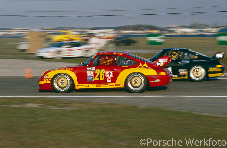 The #26 Alex Job Racing Porsche 911 Cup 3.8 RSR driven by Angelo Cilli, Anthony Lazzaro, Eric Bretzel and Mike Conte The #26 Alex Job Racing Porsche 911 Cup 3.8 RSR driven by Angelo Cilli, Anthony Lazzaro, Eric Bretzel and Mike Conte