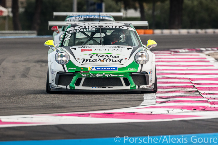 Hugo Chevalier in the #2 Martinet by Almeras Porsche 911 GT3 Cup