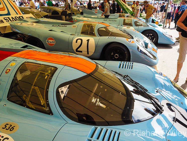 Goodwood Festival of Speed, 4-7 July 2019: Gulf Porsche 917 line-up Goodwood Festival of Speed, 4-7 July 2019: Gulf Porsche 917 line-up