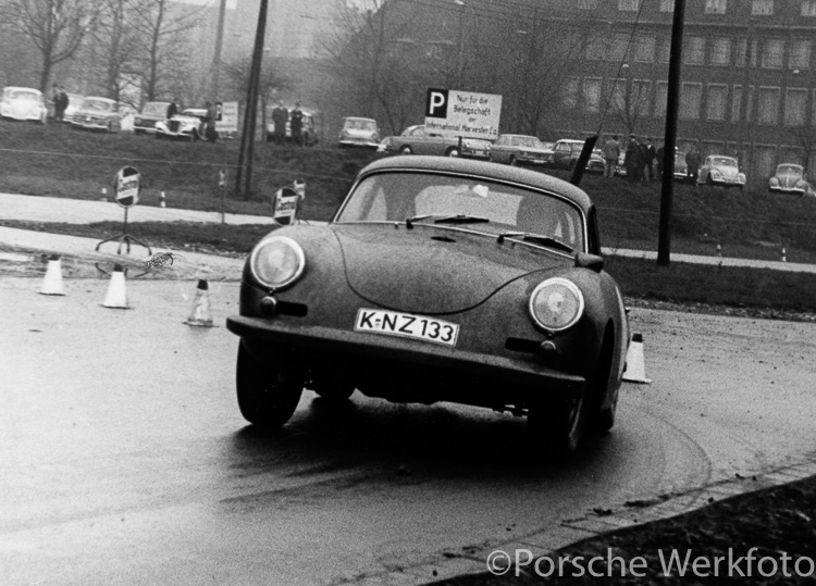 Erwin Kremer in his 356 B 1600 GS Carrera GT