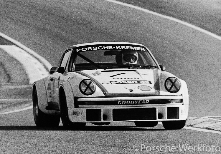 Jürgen Barth, Reinhold Joest and Bob Wollek in their #7 Porsche 934