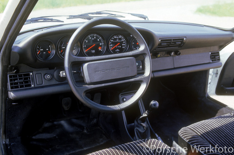Interior of the 1987 Porsche 911 Carrera 3.2 Coupé Clubsport