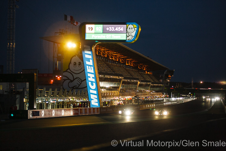 The pit complex on Thursday night during the Free Practice 3 session